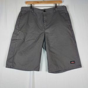 Dickies Gray Work Shorts Men’s 34 Classic Fit Durable Polyester Cotton Blend